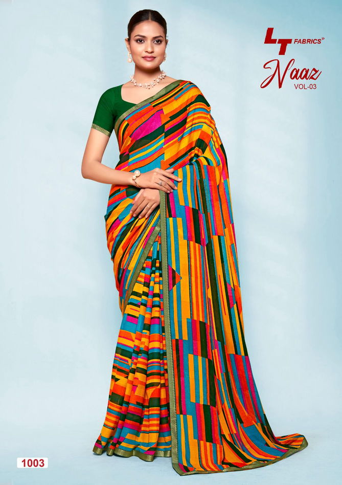 Naaz 03 By Lt Daily Wear Micro Printed Sarees Wholesale Price In Surat